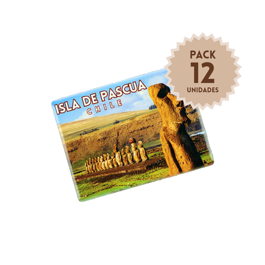 Pack 12 Imanes Cerámicos Chile Isla de Pascua