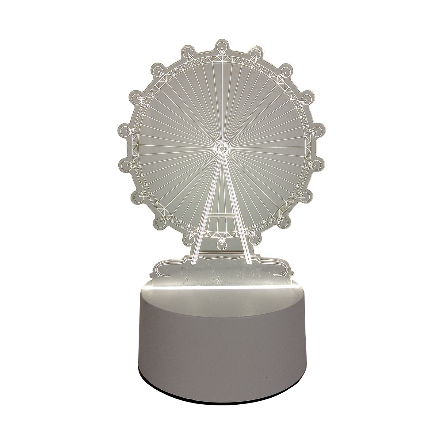 Lámpara LED De Mesa 3D USB Luz Rueda Fortuna