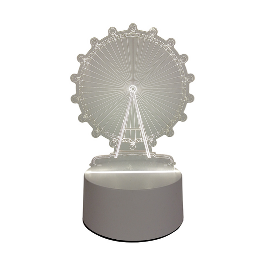 Lámpara LED De Mesa 3D USB Luz Rueda Fortuna