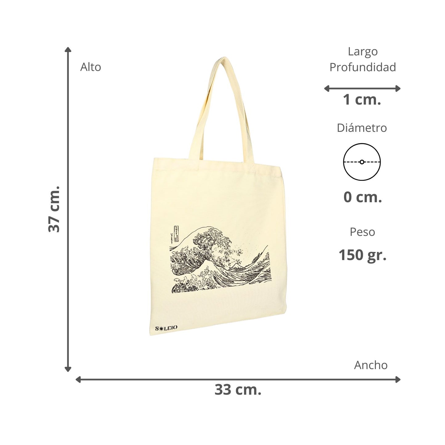 Bolsa de Lona Ecológica Olas