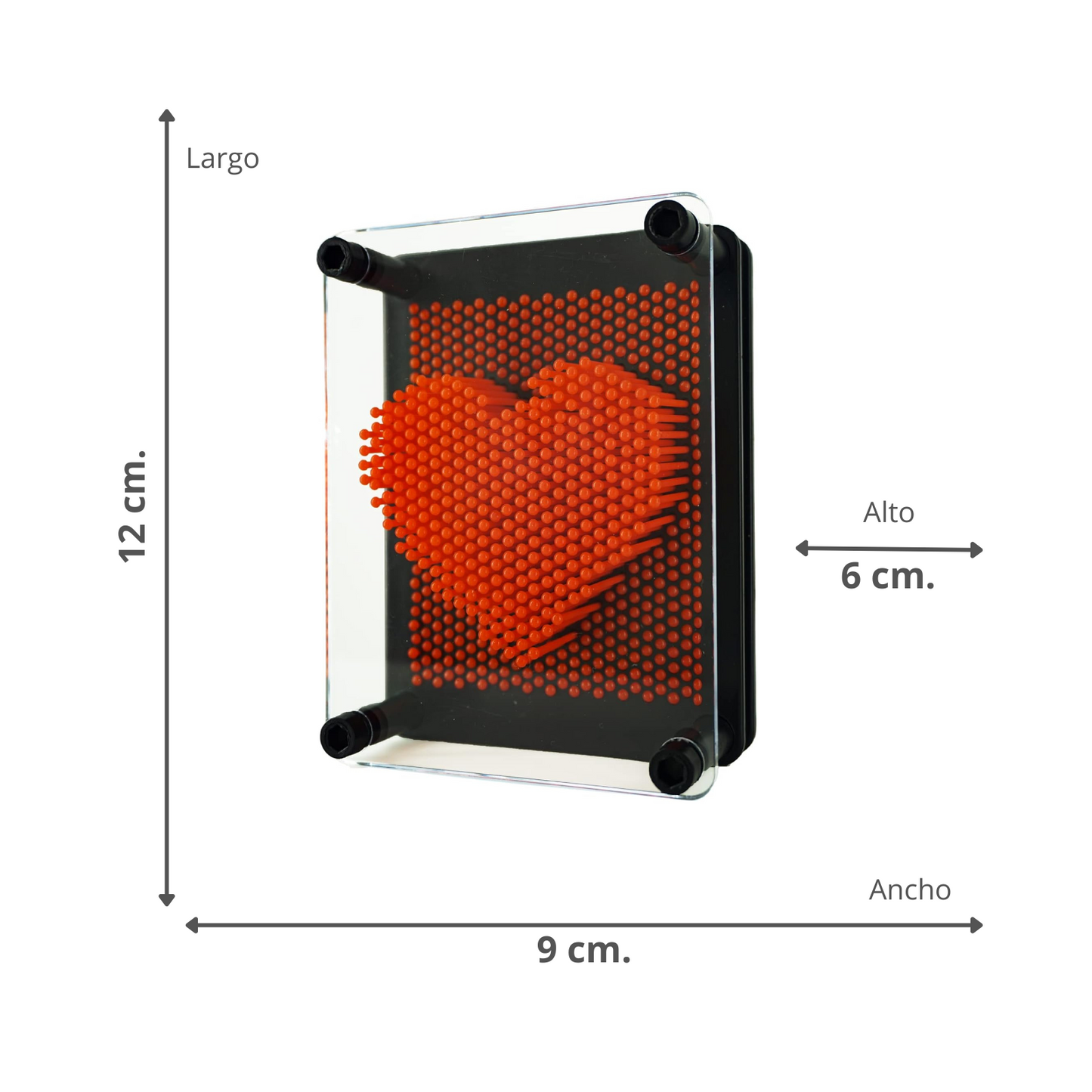 Juego Pin Art 3D Molde Didáctico Rojo