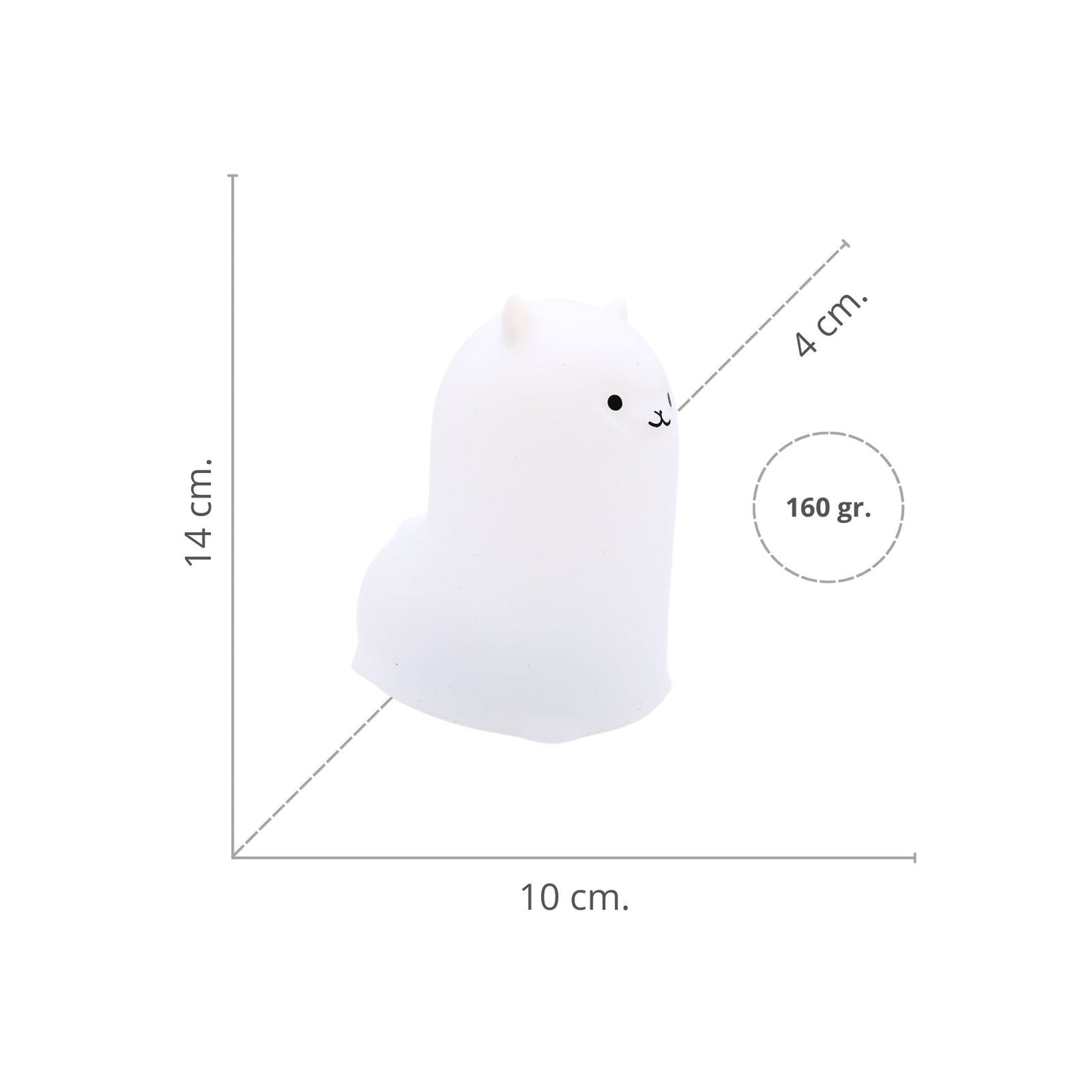 Lámpara de Noche de Silicona LED RGB Squishy Alpaca