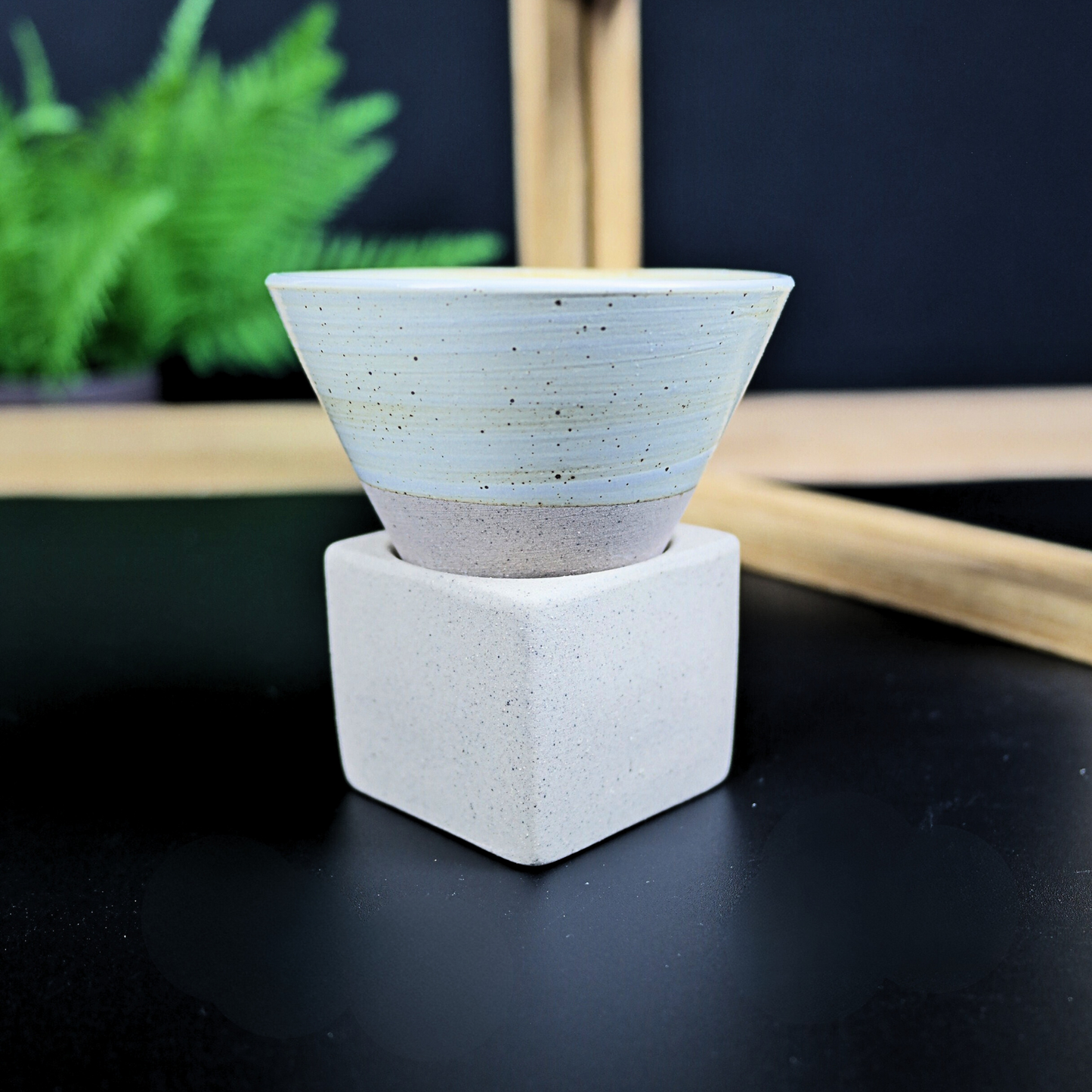 Tazas de Café Corto Japonesas de Cerámica 90 ml Marrón