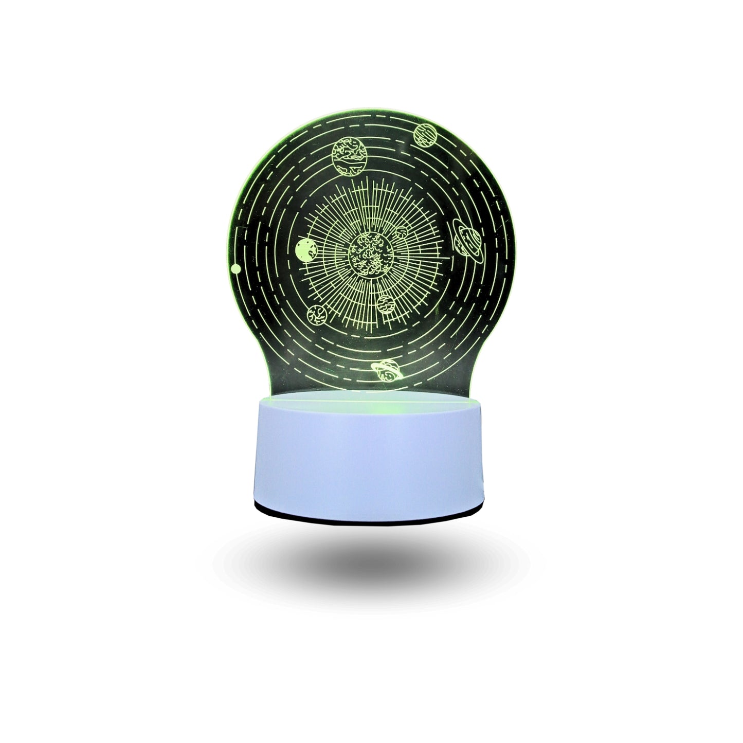 Lámpara Led RGB visualización 3D Sistema Solar