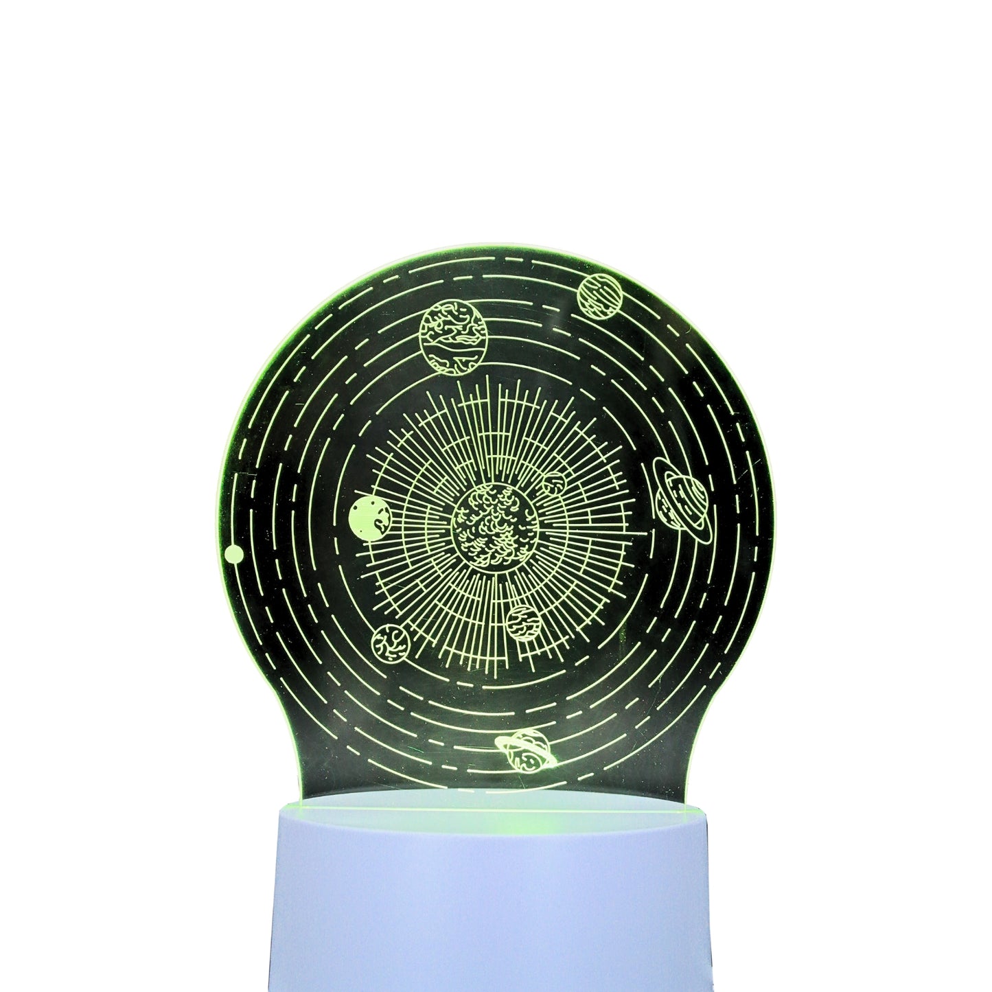 Lámpara Led RGB visualización 3D Sistema Solar