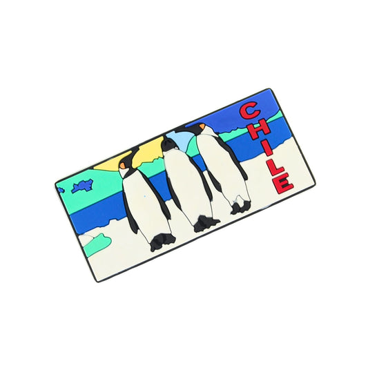 Imán De Goma Refrigerador Souvenir Chile Pinguino