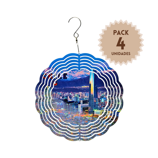 Pack 4 Colgantes Decorativos Remolino 3D Chile Santiago