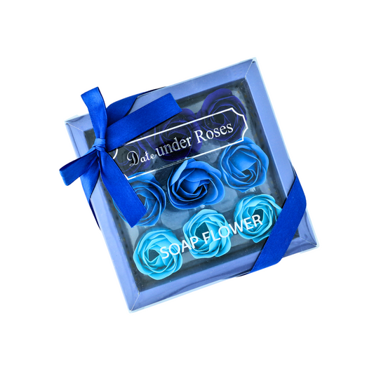 Set 9 Jabones Pétalos De Rosas Baño Spa Azul