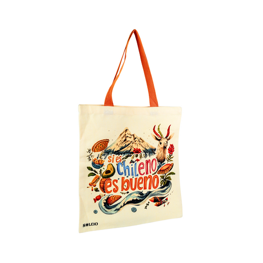 Tote Bag de Lona Si es Chileno Es Bueno