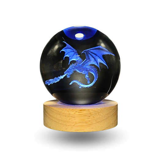 Lampara Bola De Cristal LED RGB Colores Dragón
