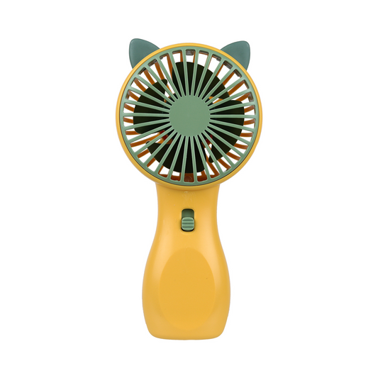 Mini Ventilador USB LED Orejas Cute Amarillo