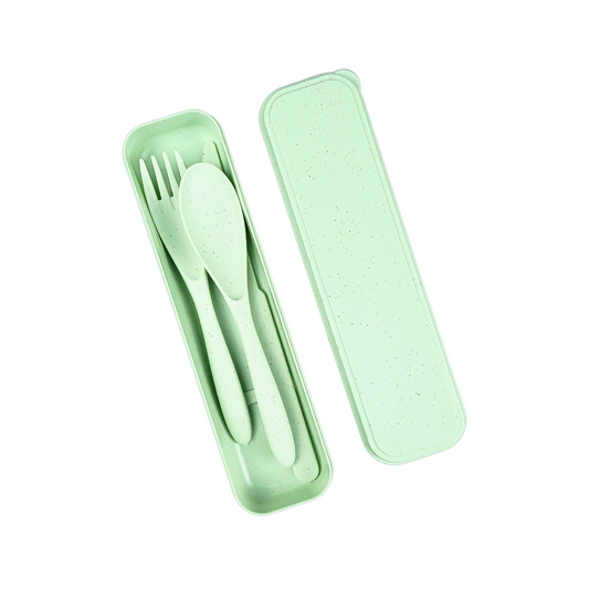 Set Cubiertos De Trigo Ecológico BPA Free Verde