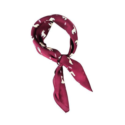 Pañuelo Liso Tipo Seda Unisex Diseño De Alpaca Rojo
