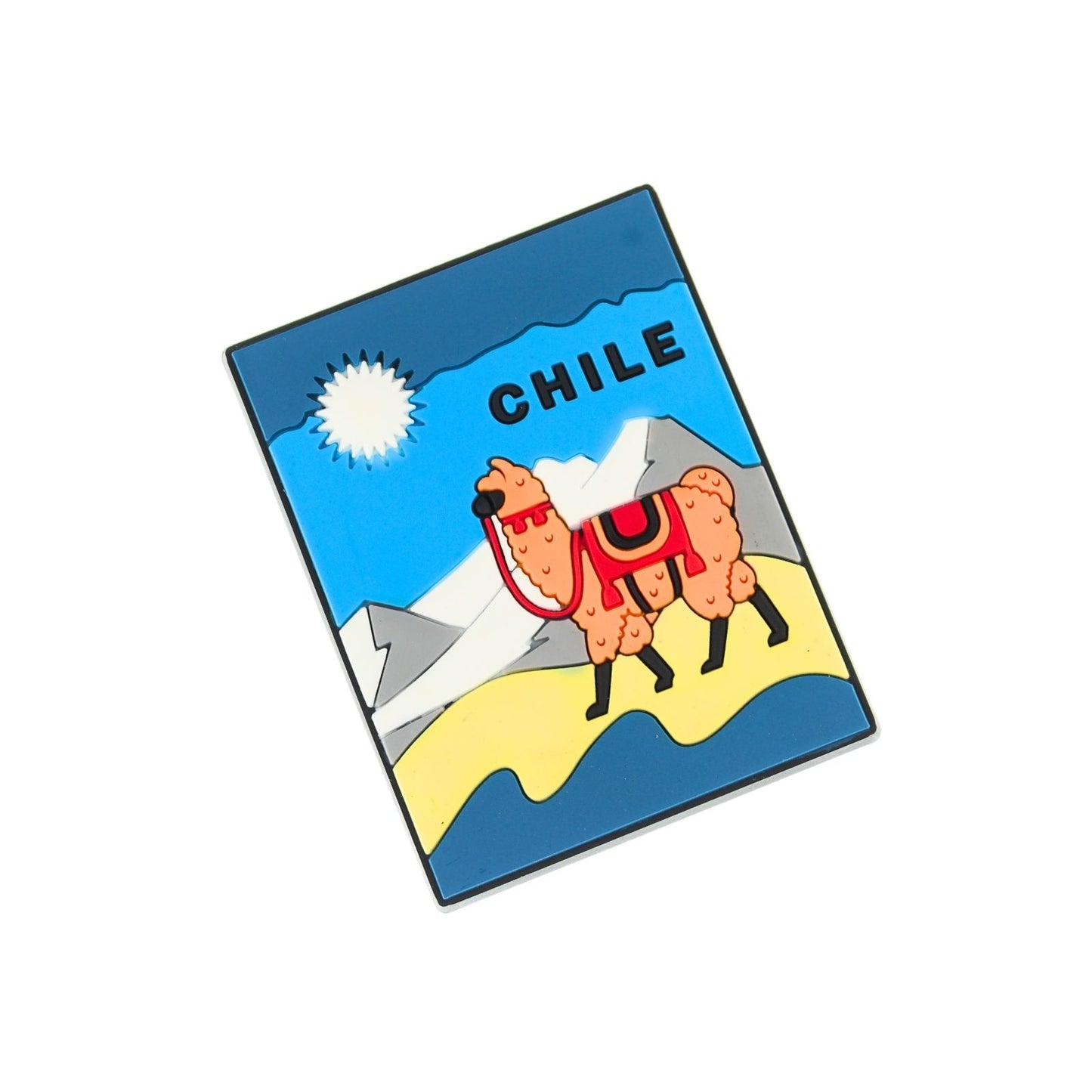 Imán De Goma Refrigerador Souvenir Chile Llama