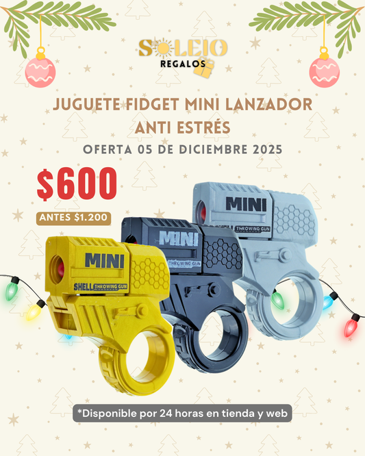 Juguete Fidget Mini Lanzador Anti Estrés Adviento 2025