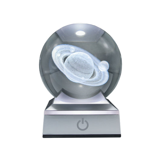 Bola de Cristal LED RGB Diseños 3D Multicolor Saturno