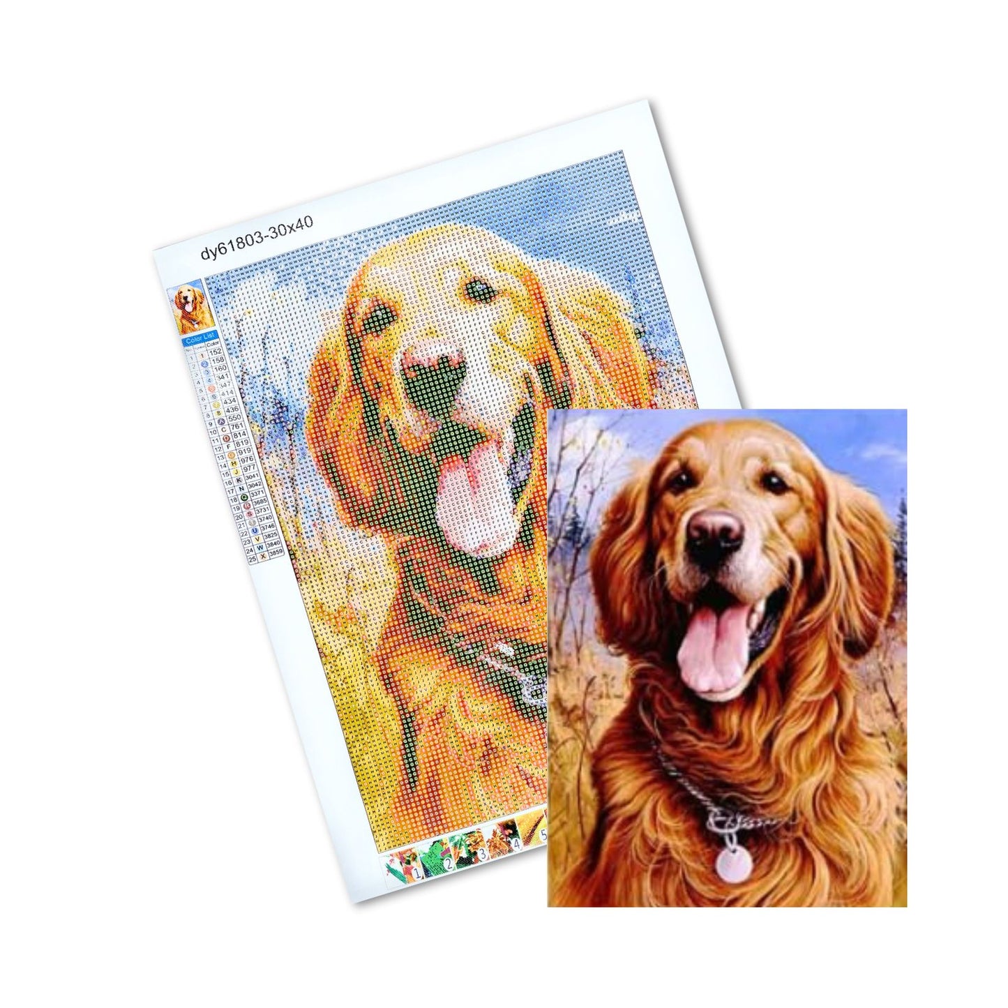 Kit Pintura Diamantes 40 x 30 cm Perrito