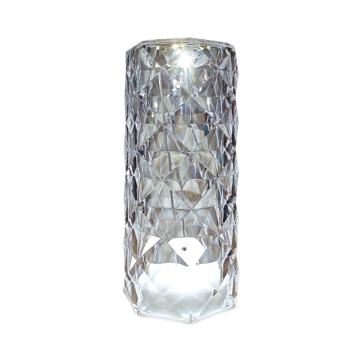 Lámpara De Acrílico Rosa Diamante Táctil