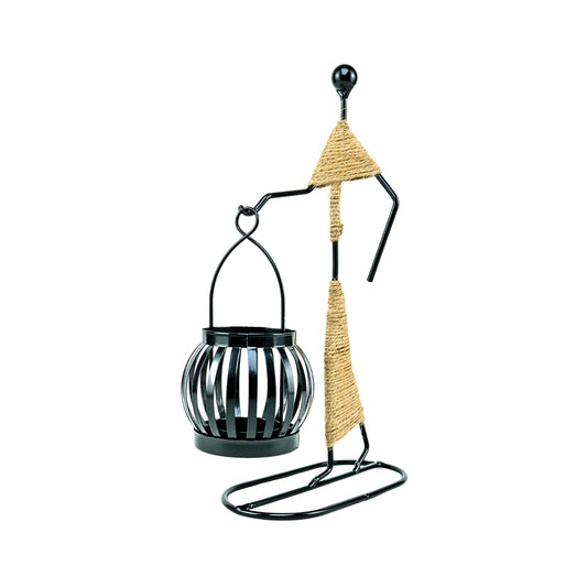 Candelabro Metálico Porta Velas Nórdico Hombre