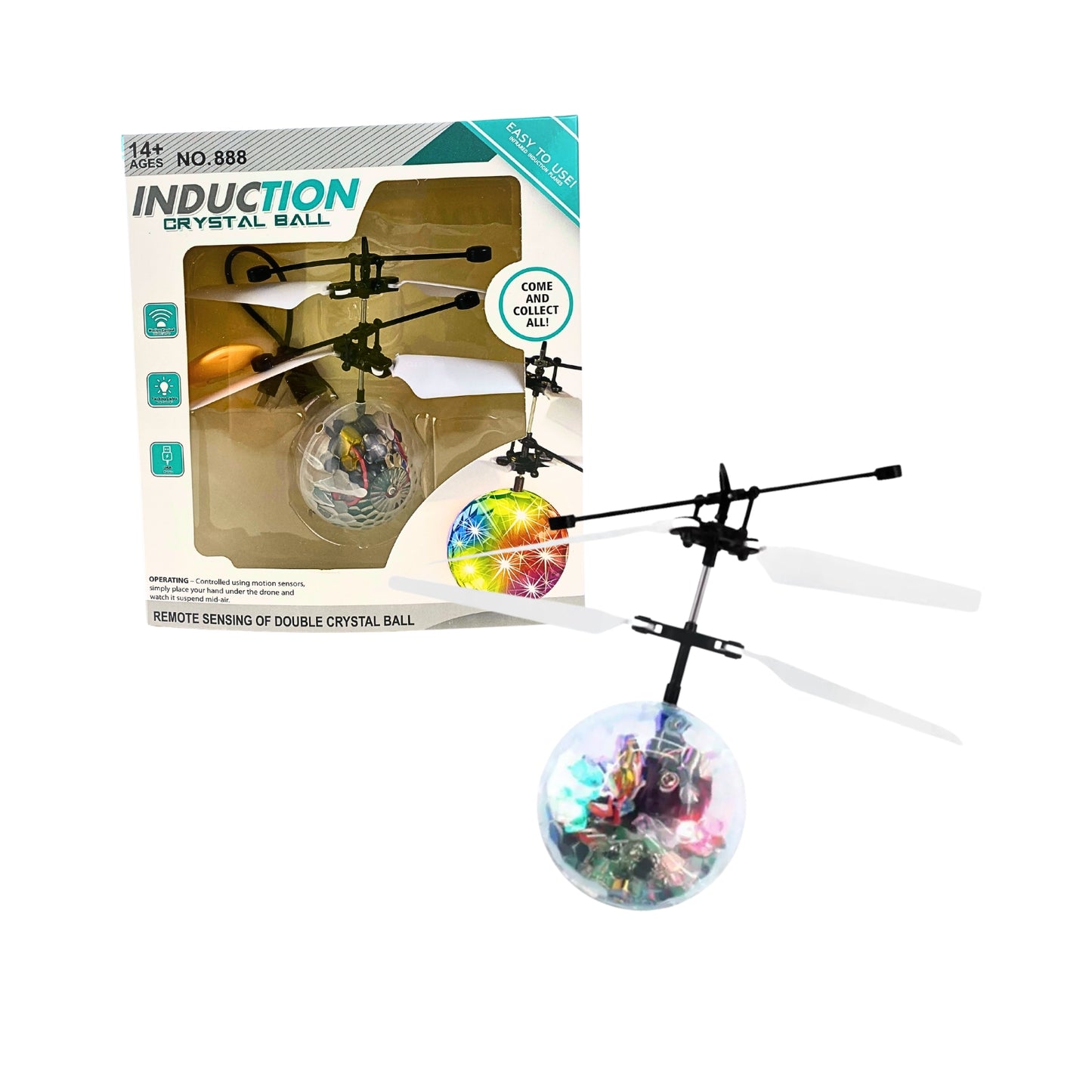 Juguete Bola Cristal Helicóptero Dron