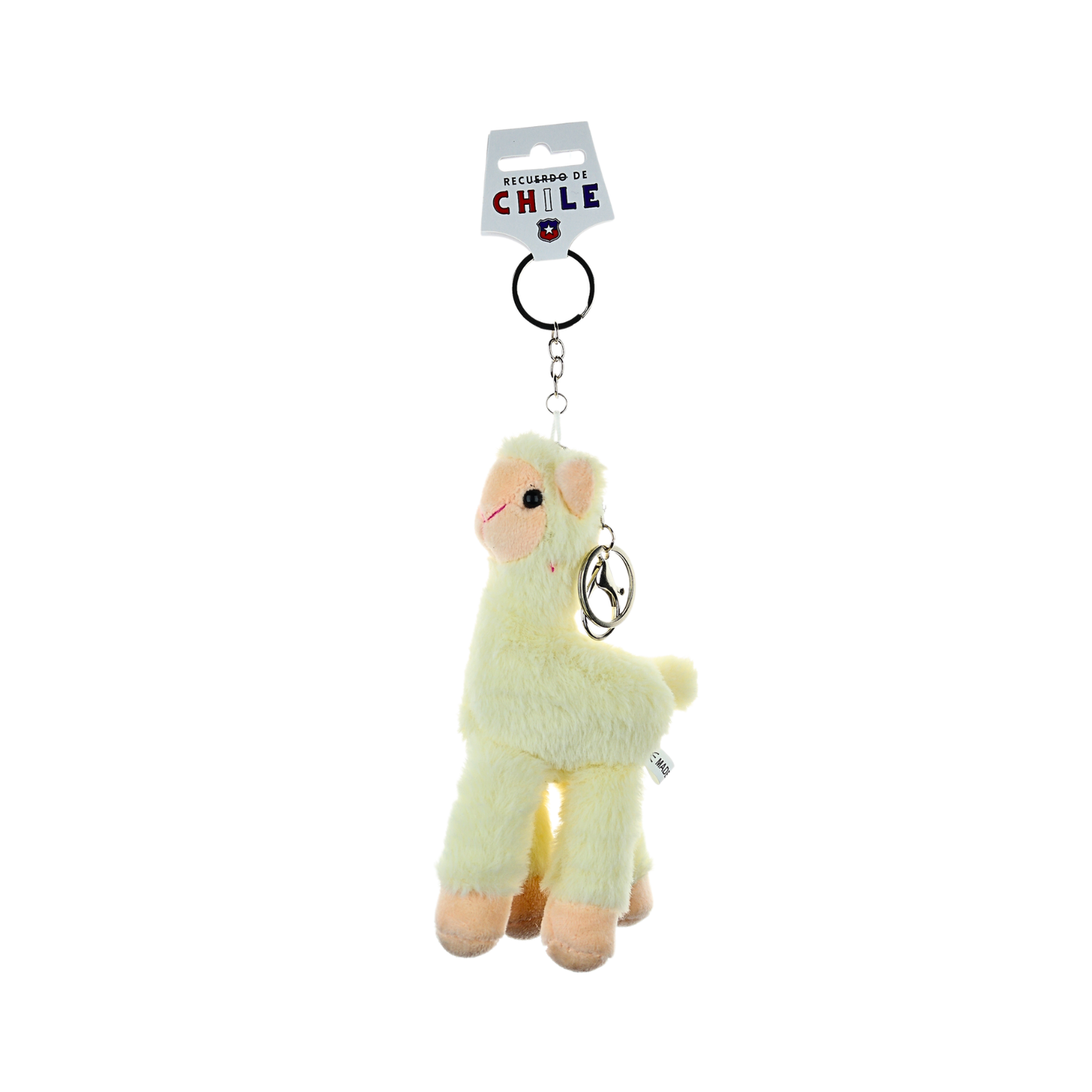 Llavero de Peluche Souvenir de Chile Llama Amarillo