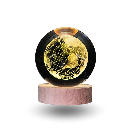 Lampara Bola De Cristal LED RGB Colores Mundo
