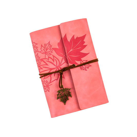 Agenda Con Tapa de Ecocuero Tamaño A6 Diseño Vintage Rosado