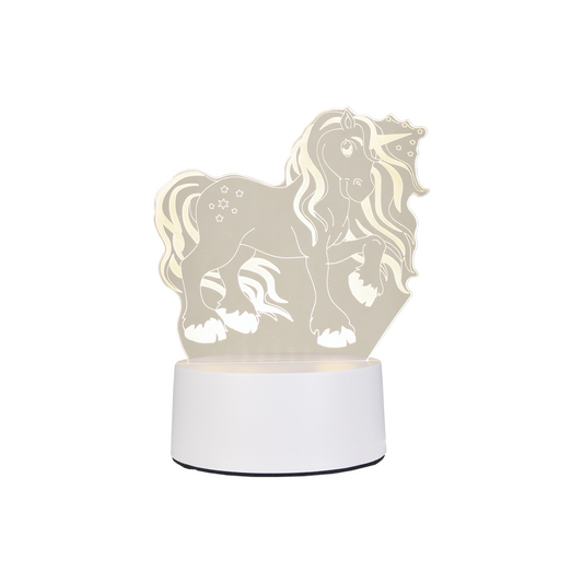 Lámpara LED De Mesa 3D USB Luz Pony Unicornio