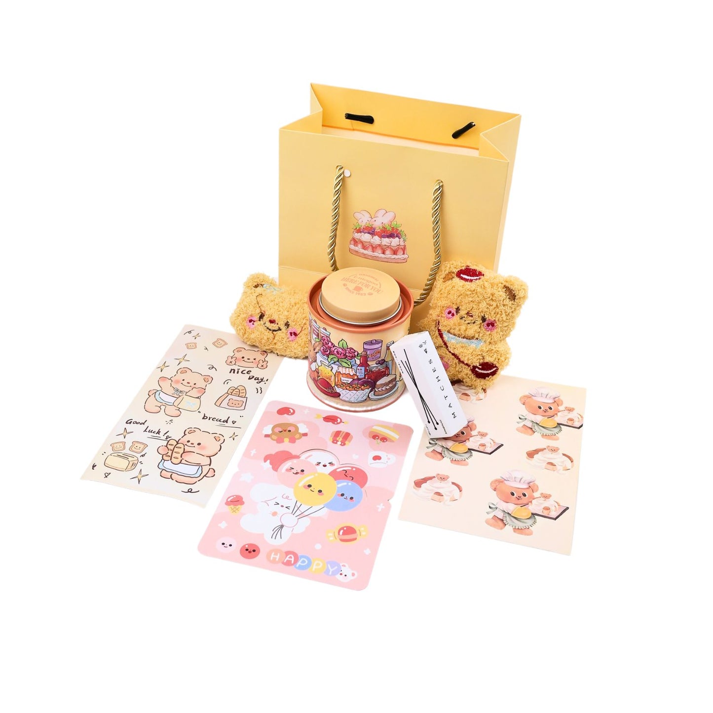 Caja de Regalo con Vela Aromática Diseño Cute