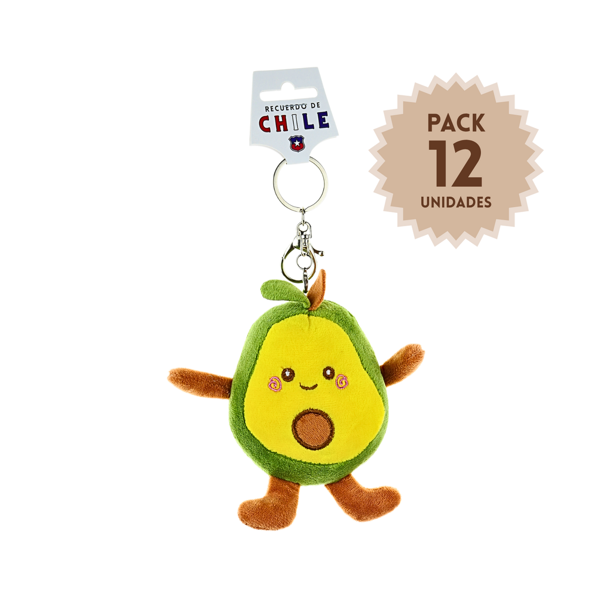 Pack 12 Llaveros De Peluche Souvenir Palta