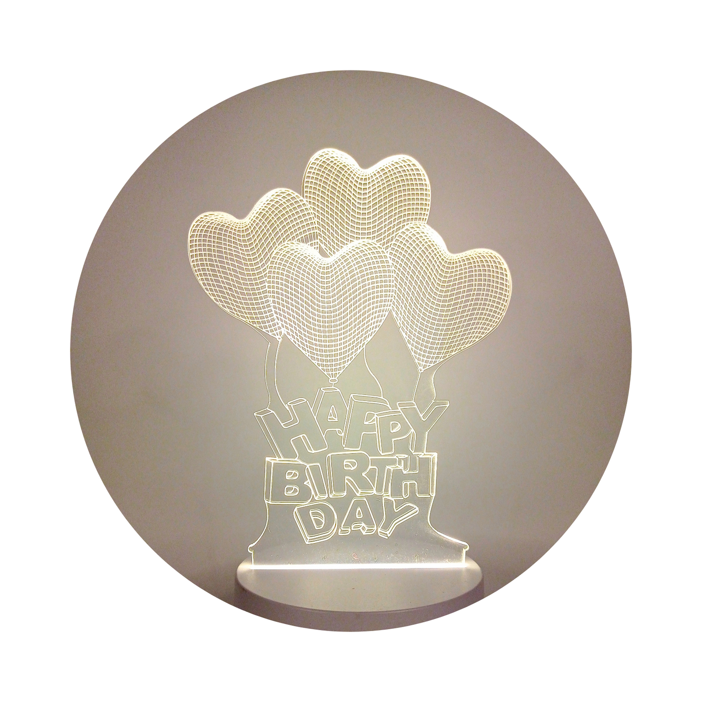 Lámpara LED De Mesa 3D USB Luz Globos Cumpleaños