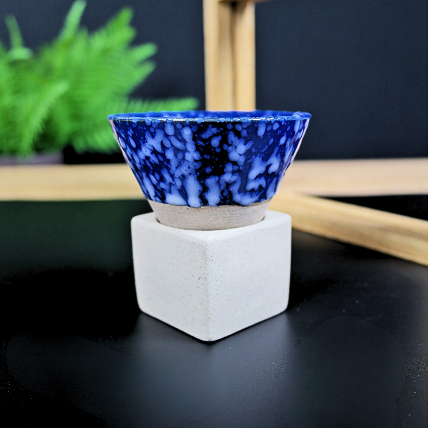 Tazas de Café Corto Japonesas de Cerámica 90 ml Azul