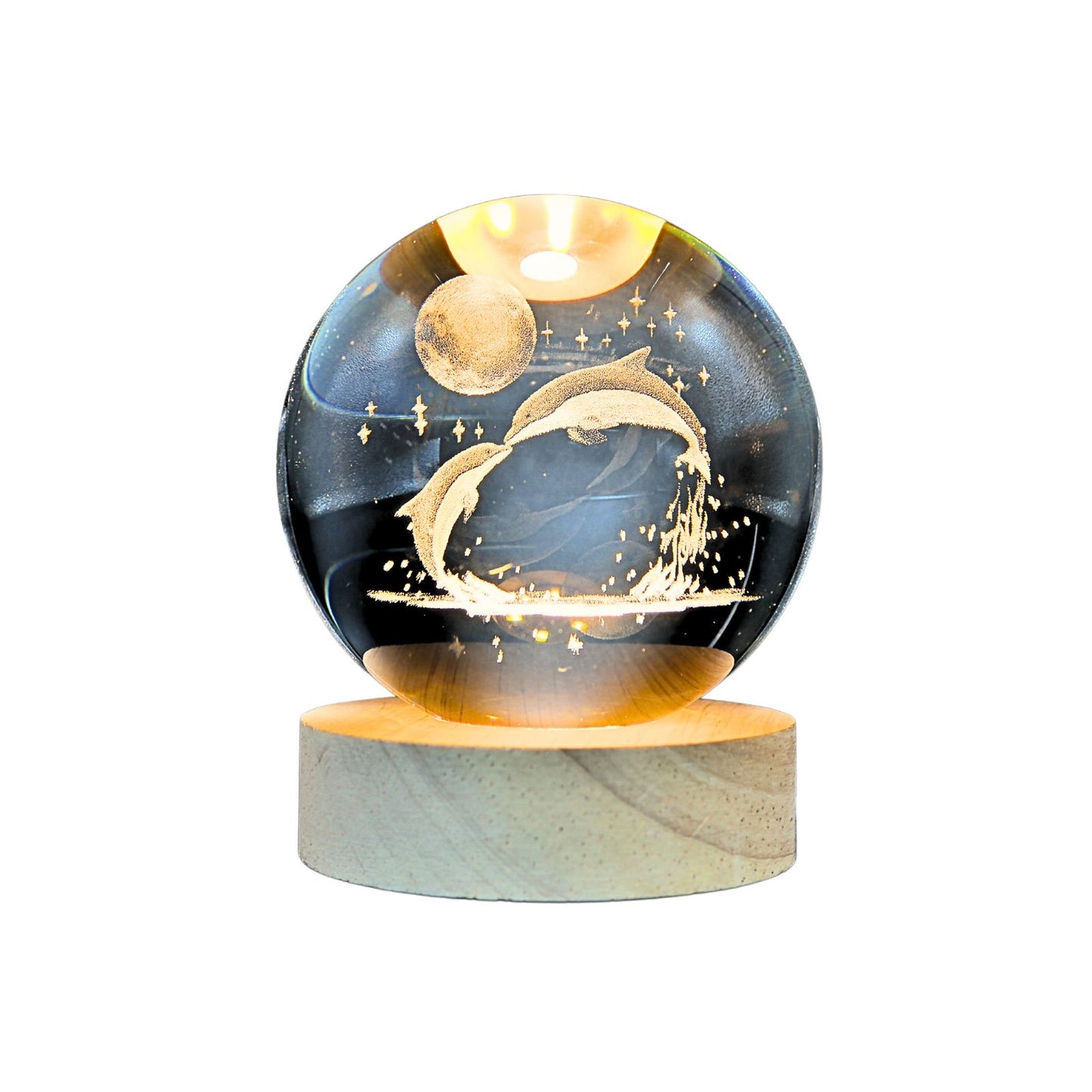 Lampara Bola De Cristal LED Delfines