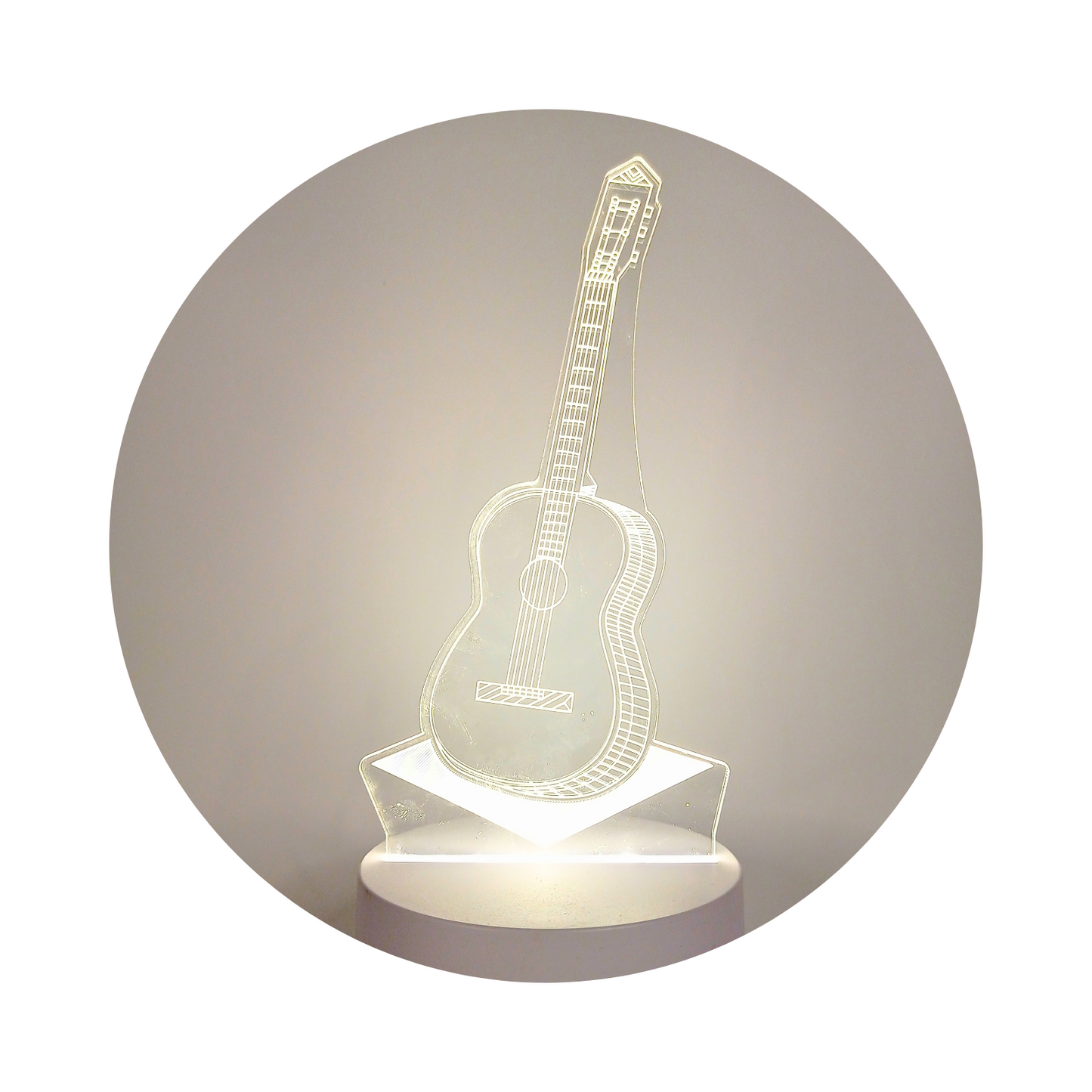Lámpara LED De Mesa 3D USB Luz Guitarra