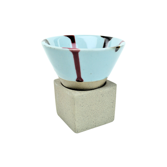 Tazas de Café Corto Japonesas de Cerámica 90 ml Celeste