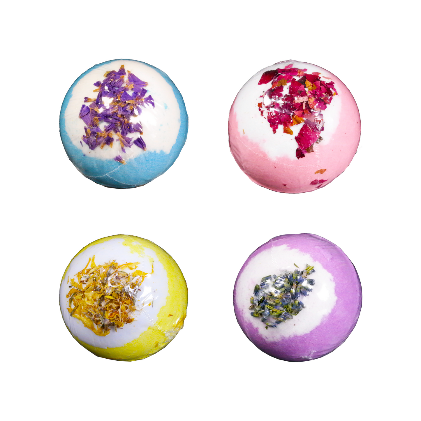 Set 4 Bolas De Baño Spa Esencias Naturales 100G