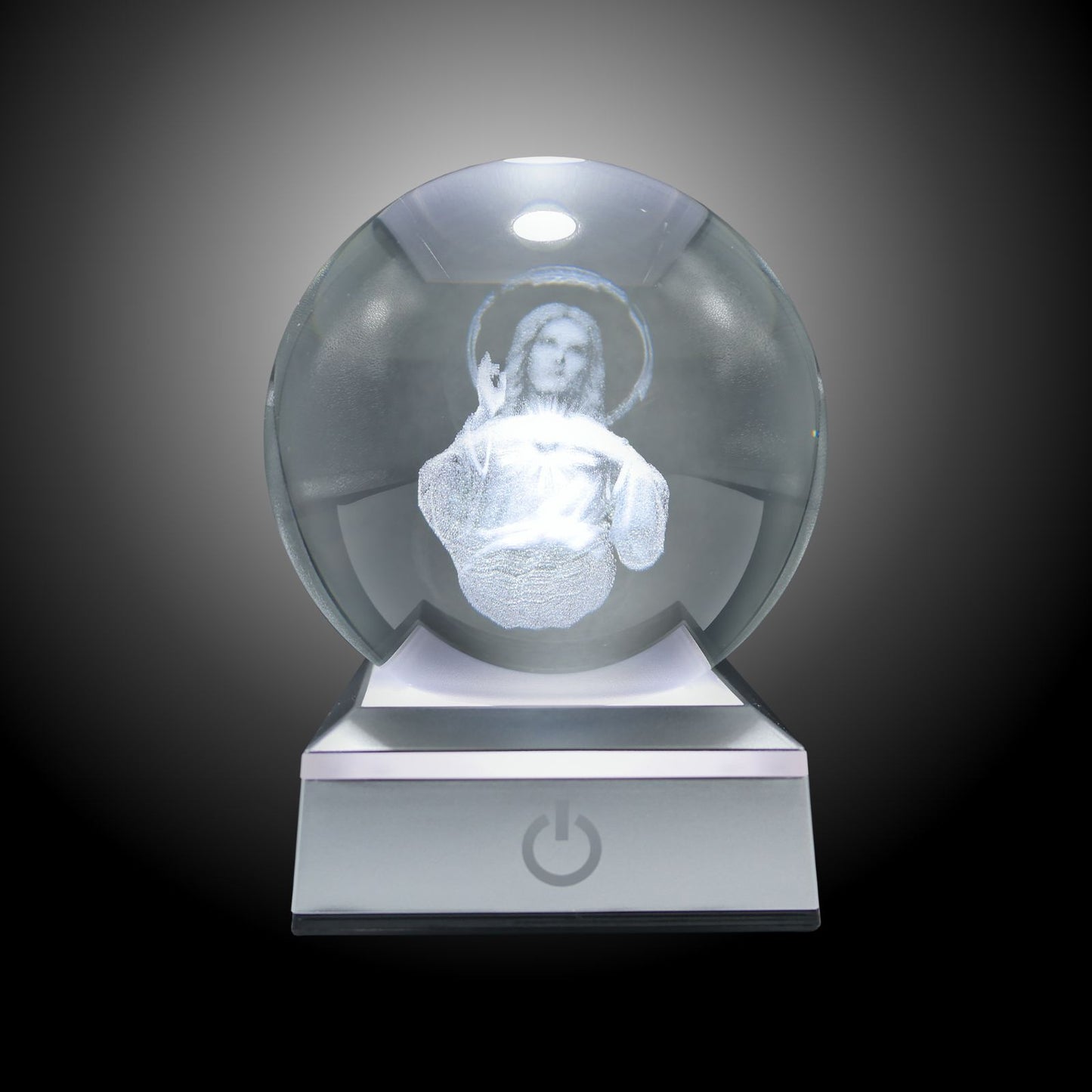 Bola de Cristal LED RGB Diseños 3D Multicolor Jesús
