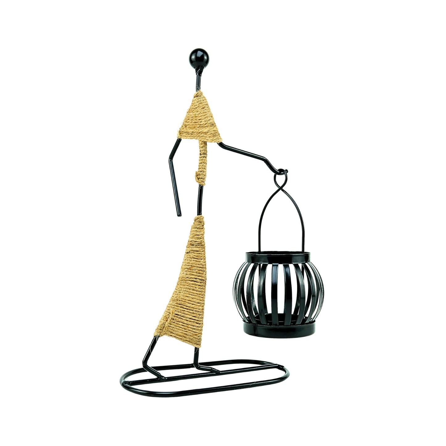 Candelabro Metálico Porta Velas Nórdico Hombre