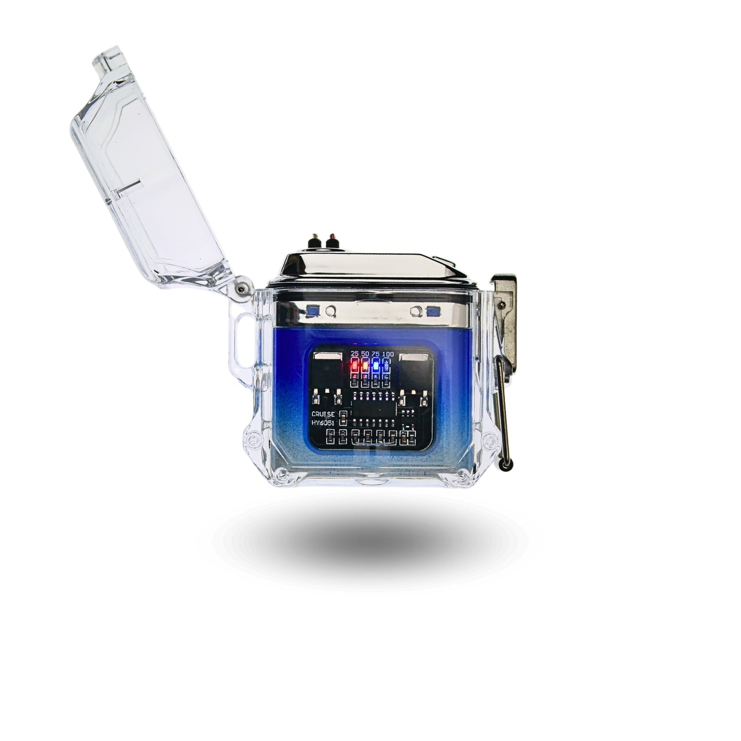 Encendedor de Plasma Doble Arco Recargable Azul