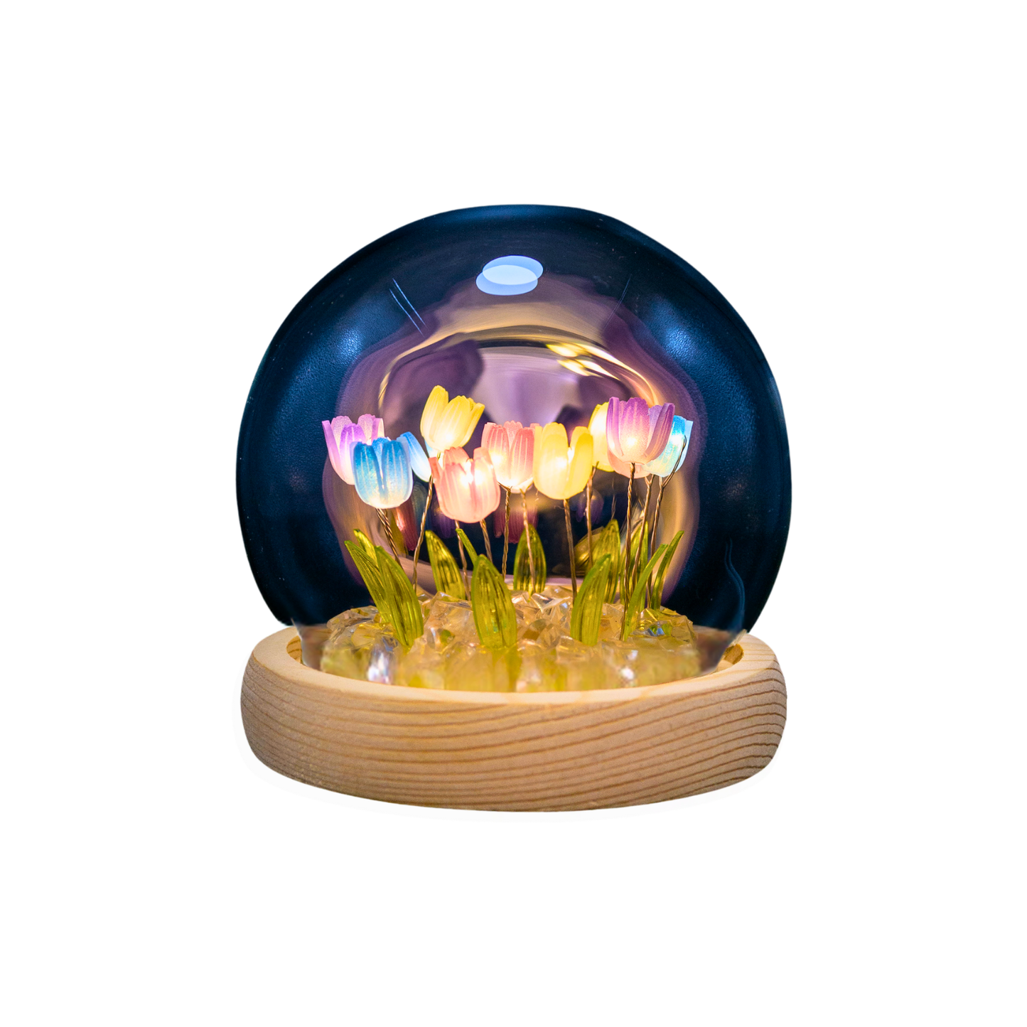 Lámpara LED Decorativa Tulipán en Cúpula Multicolor