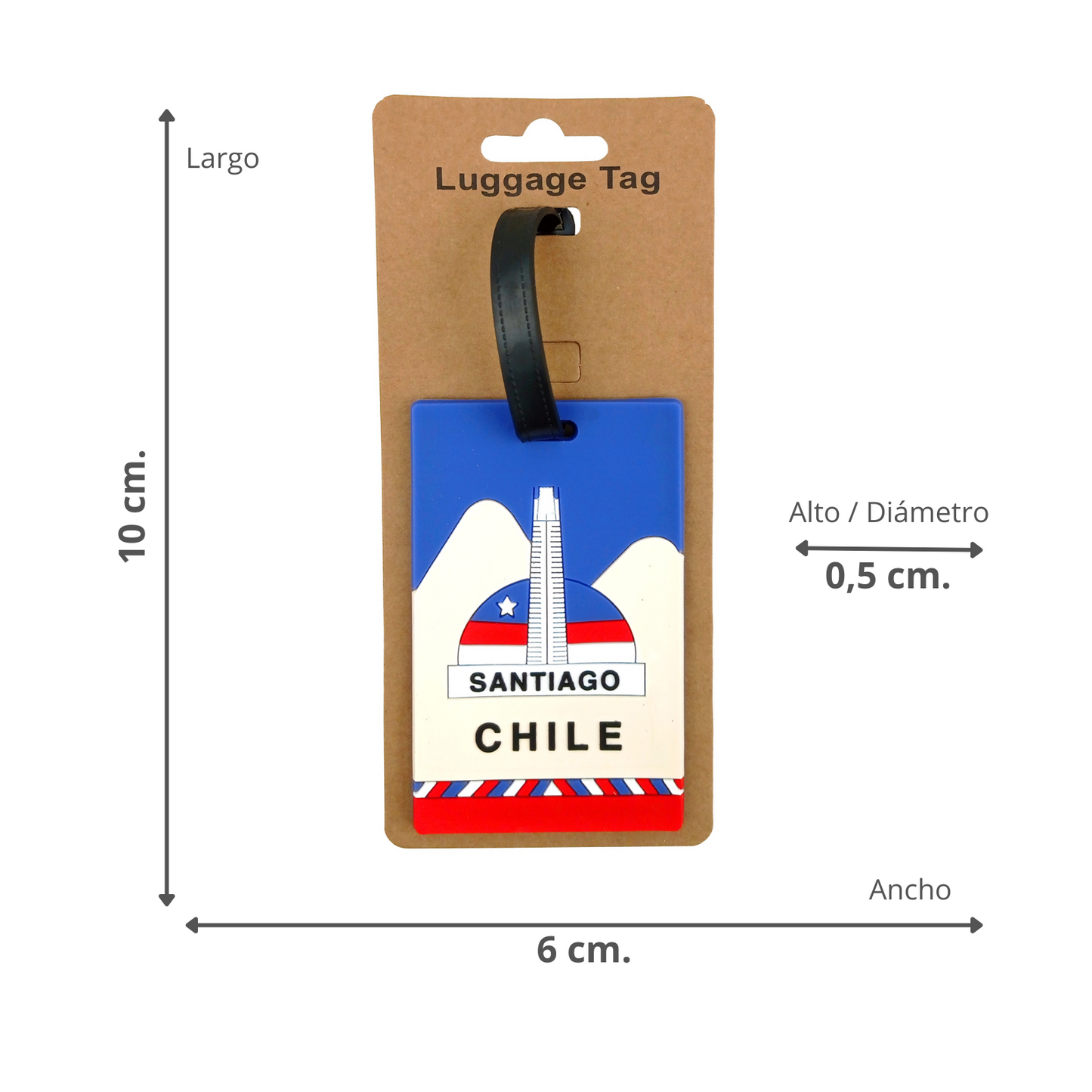 Identificador de Maleta Recuerdo Chile Costanera