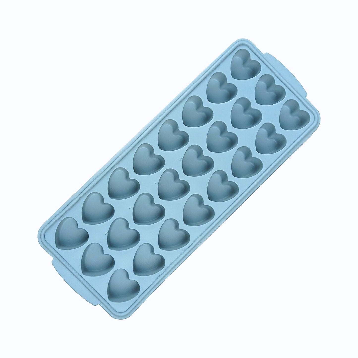 Cubeta De Silicona Para Hielos Corazón Azul