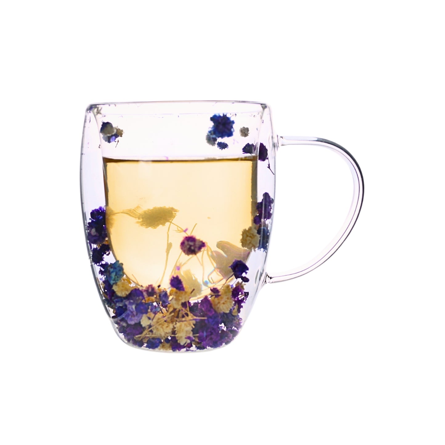 Tazas Mug Doble Pared con Flores Eternas Lila