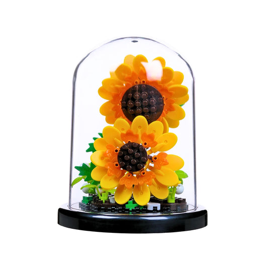Juguete Bloques De Construcción Flores Diy Bricolaje Girasol