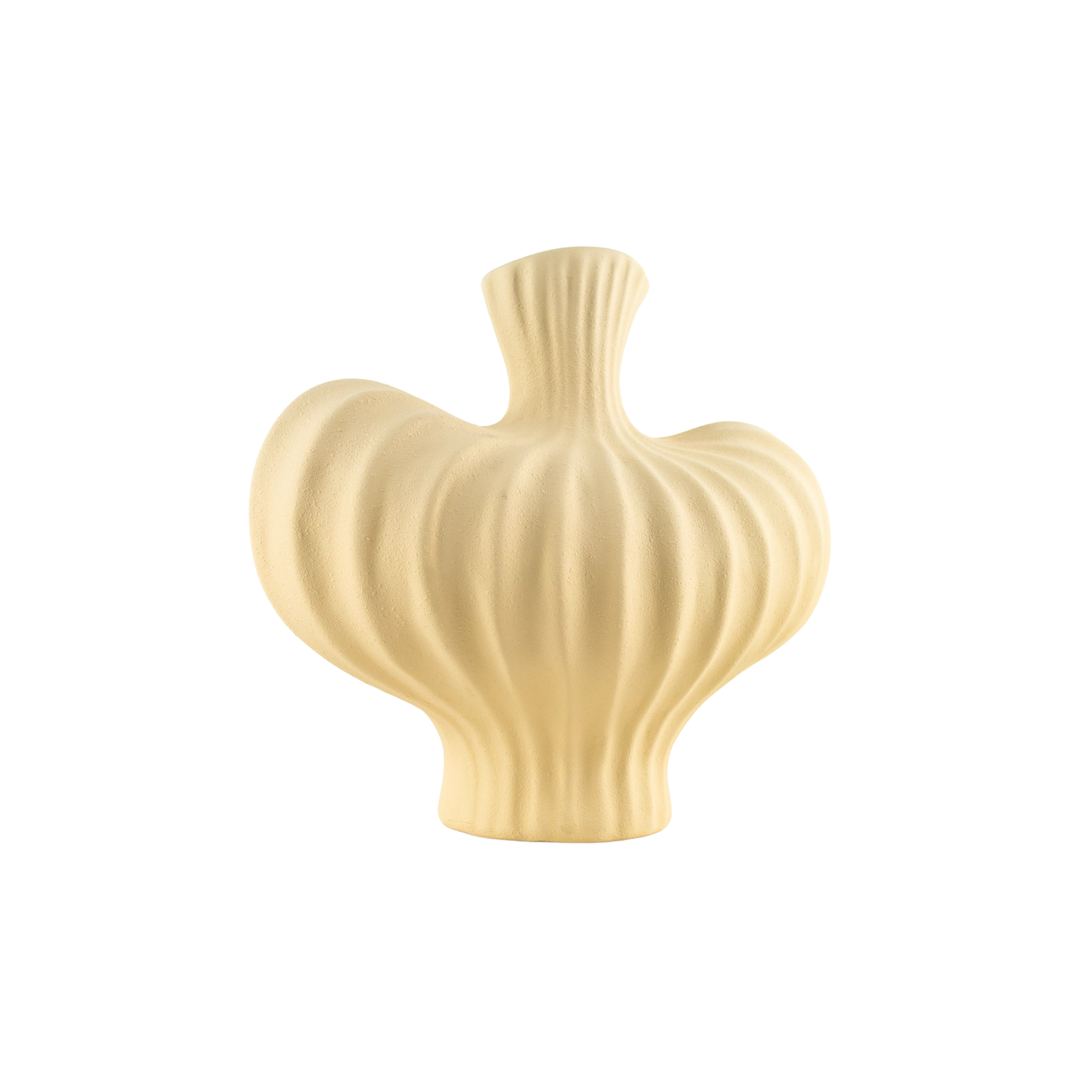 Florero Estatuilla Corazón de Porcelana Francesa Beige