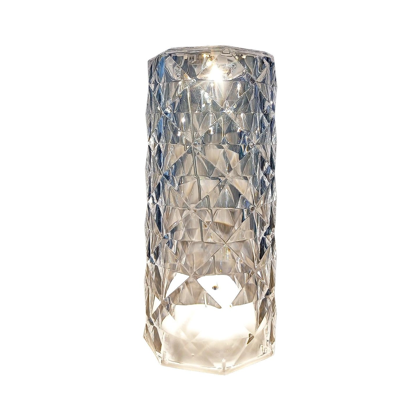 Lámpara De Acrílico Rosa Diamante Táctil