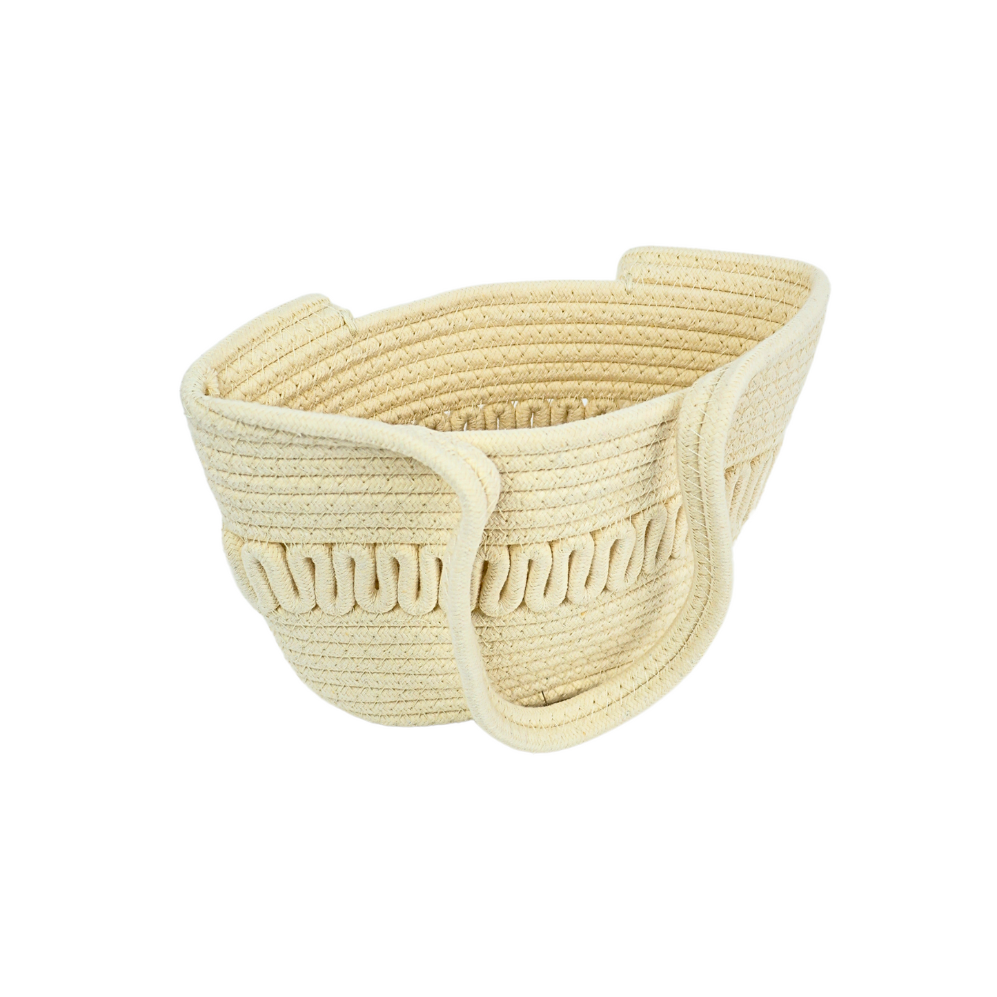 Bolso De Playero Casual Tejido Yute Algodón Beige Liso