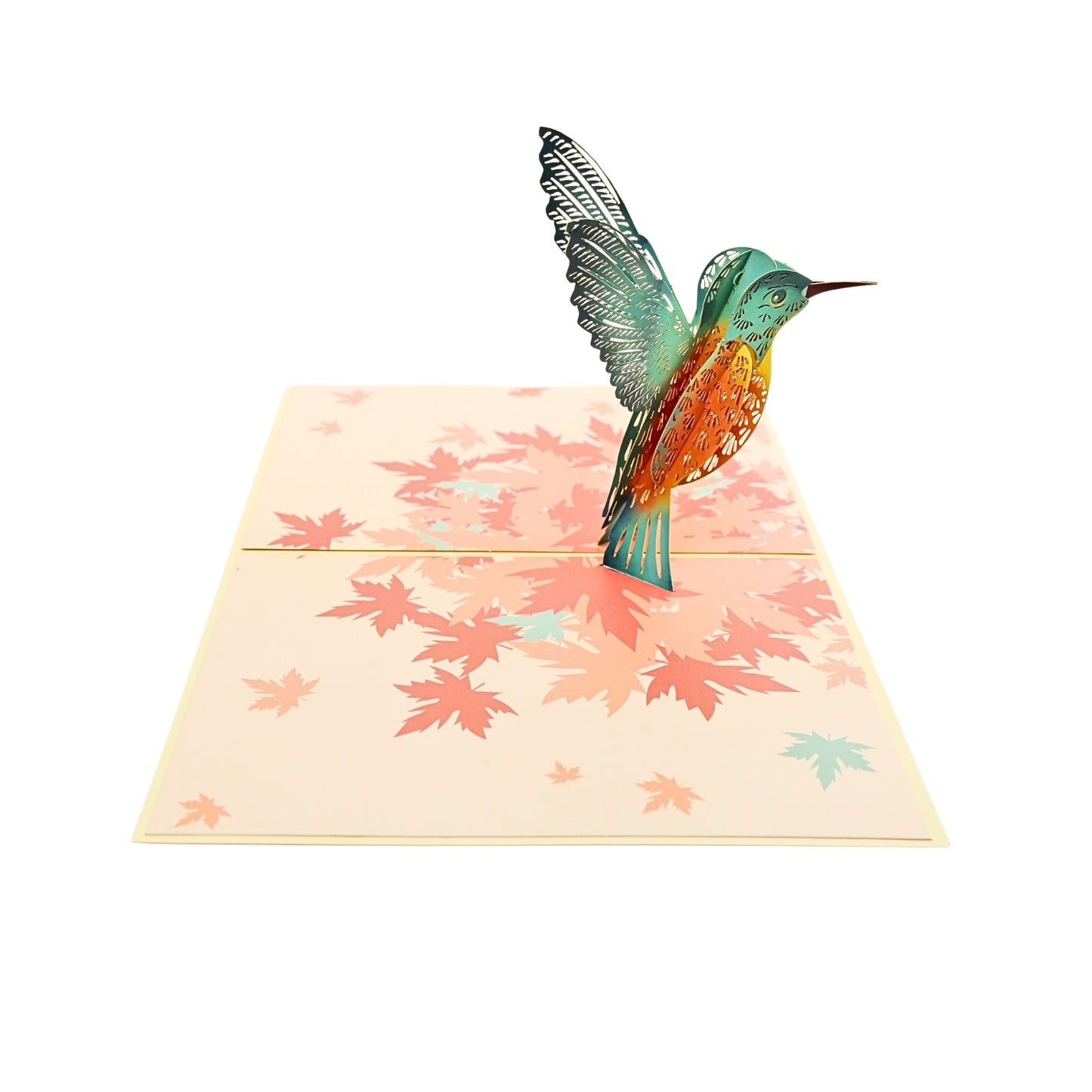Tarjeta Felicitaciones Plegable Colibrí con Efecto 3D