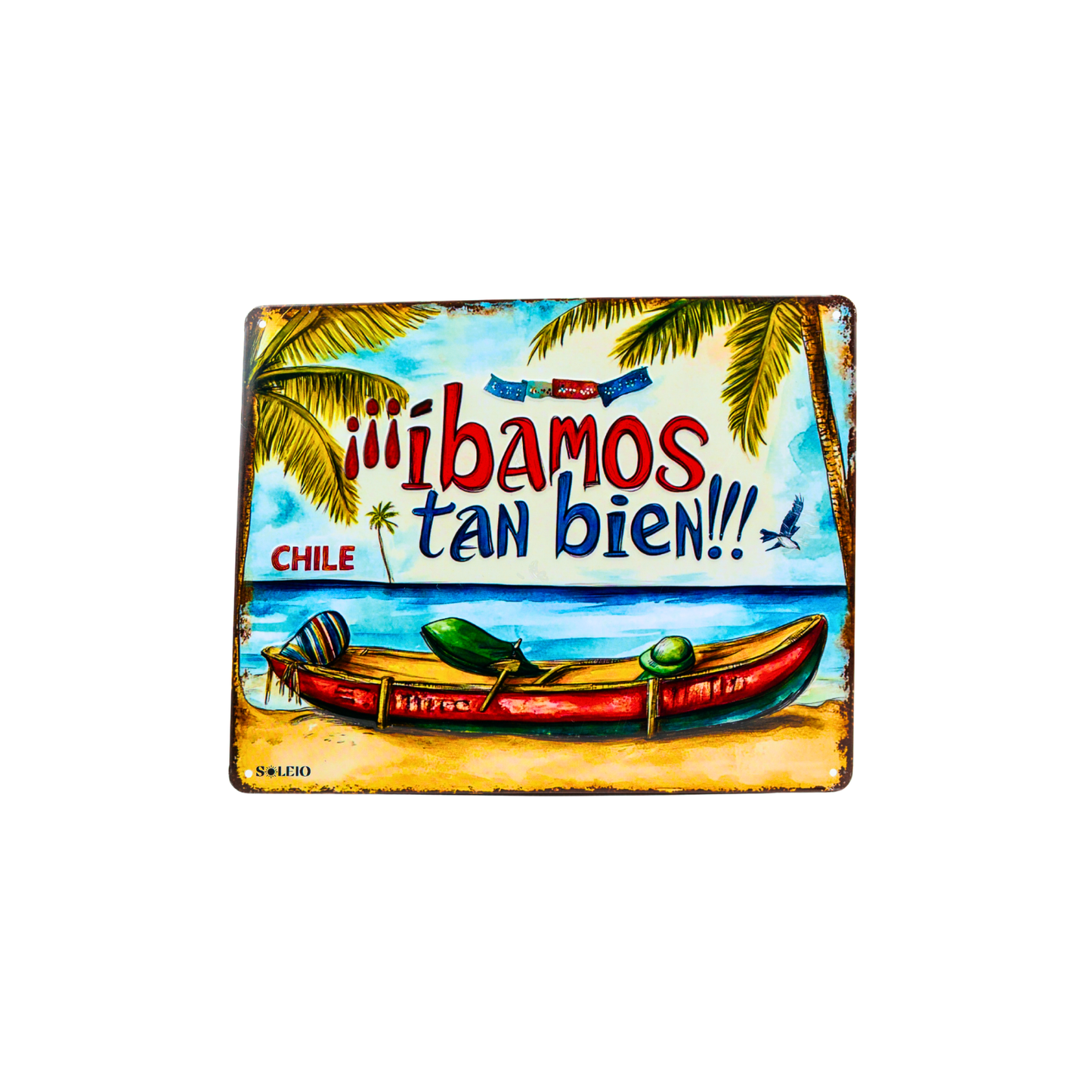 Cartel Decorativo Metálico  “Ibamos tan bien”