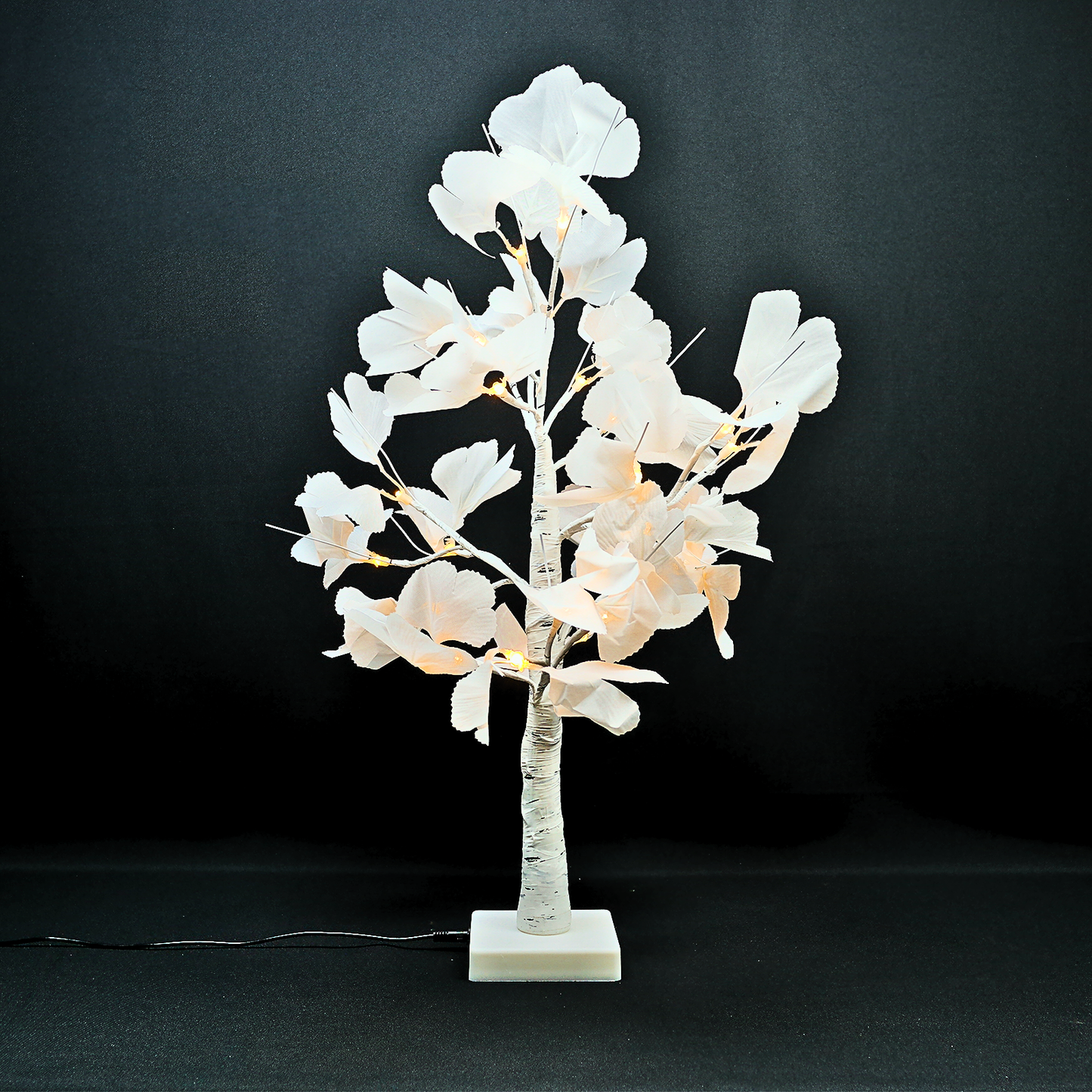 Arbol Con Hojas 24 LEDs Blanco Cálido Decorativo